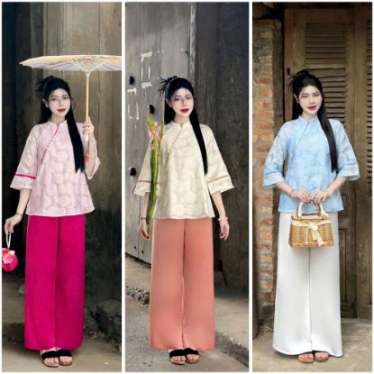 Ảnh của SET PHÁP PHỤC HOA HỒNG VIỀN 2 LỚP