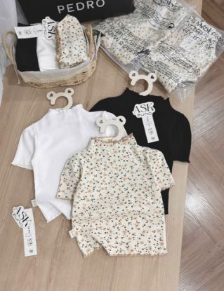 Ảnh của Set 3 áo díp hoa đen trắng
