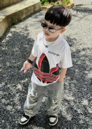 Ảnh của Set bộ áo das mix quần jean rách BT