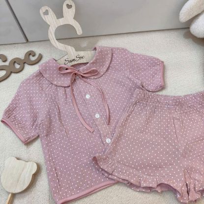 Ảnh của Set bộ muslin hồng BG