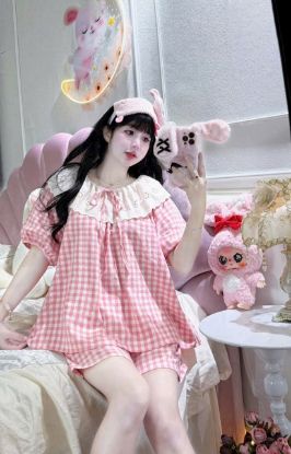 Ảnh của Set bộ kẻ cổ bèo ren
