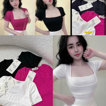 Ảnh của Set 3 áo cổ vuông hồng