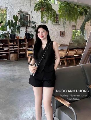 Ảnh của SET BỘ VEST LINEN CÚC ĐÔI MIXX SHORT