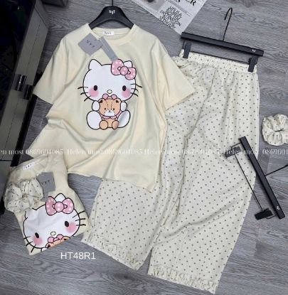 Ảnh của Set bộ mèo kitty be quần bi