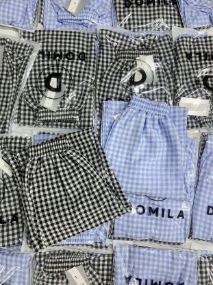 Ảnh của Set 2 quần kẻ caro xanh đen