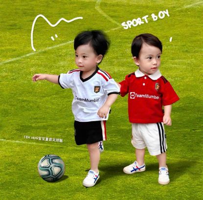Ảnh của Set 2 bộ thể thao bóng đá tone đỏ trắng