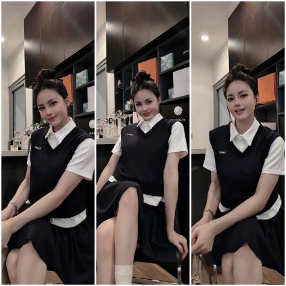 Ảnh của Set áo phối mix cv xếp li