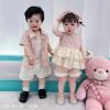 Ảnh của Set bộ bi hồng phối ren gái và trai