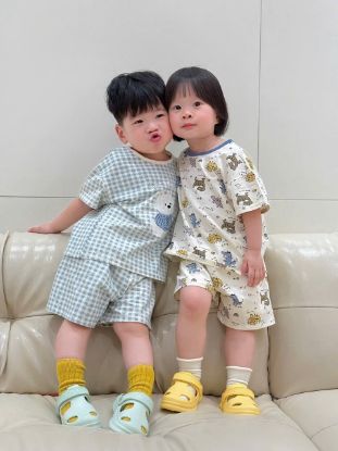Ảnh của Set 2 bộ kẻ gấu hoạ tiết