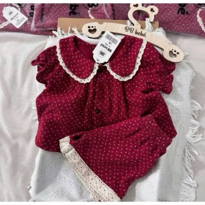 Ảnh của Set bộ hoa Muslin đỏ