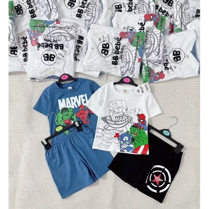 Ảnh của Set 2 bộ siêu nhân Marvel tone trăng xanh