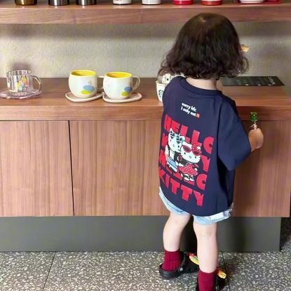 Ảnh của Set áo Mèo kitty mix quần jean BG