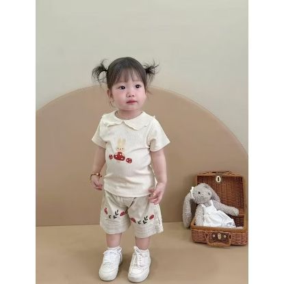 Ảnh của Set bộ Thỏ nấm quần kaki màu be