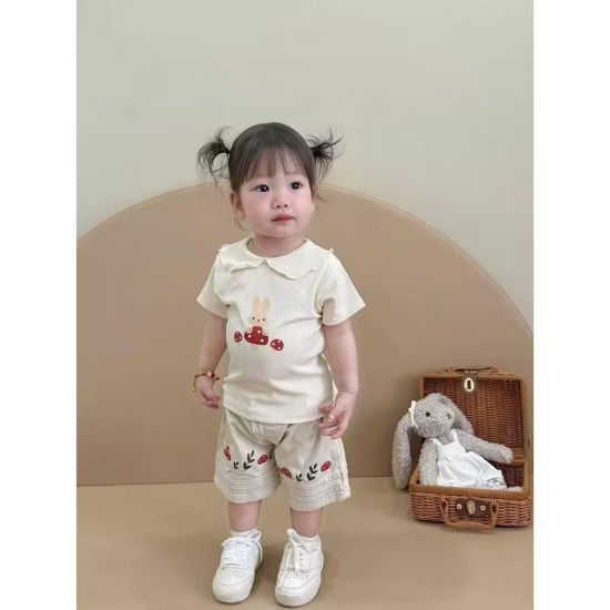 Ảnh của Set bộ Thỏ nấm quần kaki màu be