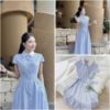 Ảnh của VÁY KẺ PHỐI CỔ ĐAI EO