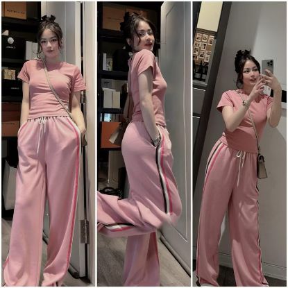 Ảnh của Set bộ hồng phối sọc