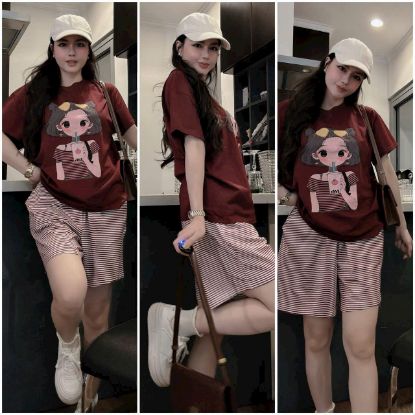 Ảnh của Set bộ cô gái kính vàng quần kẻ