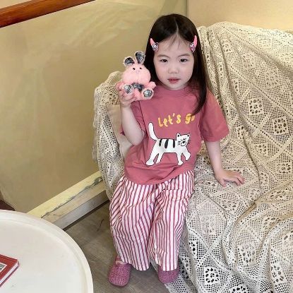 Ảnh của Set bộ mèo hồng quần suông BG