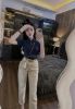 Ảnh của Quần bagy jean thêu chữ LV