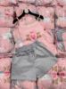 Ảnh của Set bộ gấu 2S mix quần đùi ghi