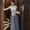 Ảnh của Set áo tim mix cv kẻ kèm chun tóc