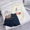Ảnh của Set áo cộc be mix quần bi