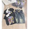 Ảnh của Set áo chữ M&M mix quần jean