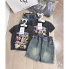 Ảnh của Set áo chữ M&M mix quần jean