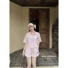 Ảnh của Set bộ sơ mi kẻ hồng
