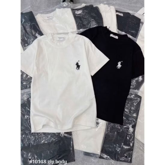 Ảnh của Set 2 áo phông thêu ngựa đen trắng
