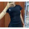 Ảnh của Set 2 áo phông thêu ngựa đen trắng