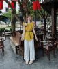 Ảnh của Set 3CT áo vàng quần suông kèm belt