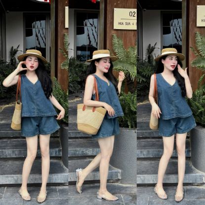 Ảnh của Set bộ jean cổ V