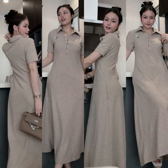 Ảnh của Váy POLO thêu gấu màu be