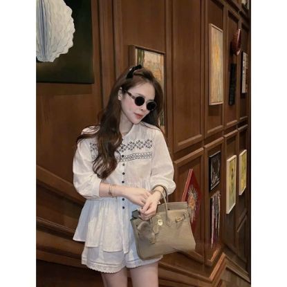 Ảnh của SET IN HOẠ TIẾT MIX QUẦN PHỐI REN GẤU
