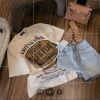 Ảnh của Set áo be chữ mix quần jean