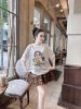 Ảnh của Set áo cô gái mix chân váy nâu